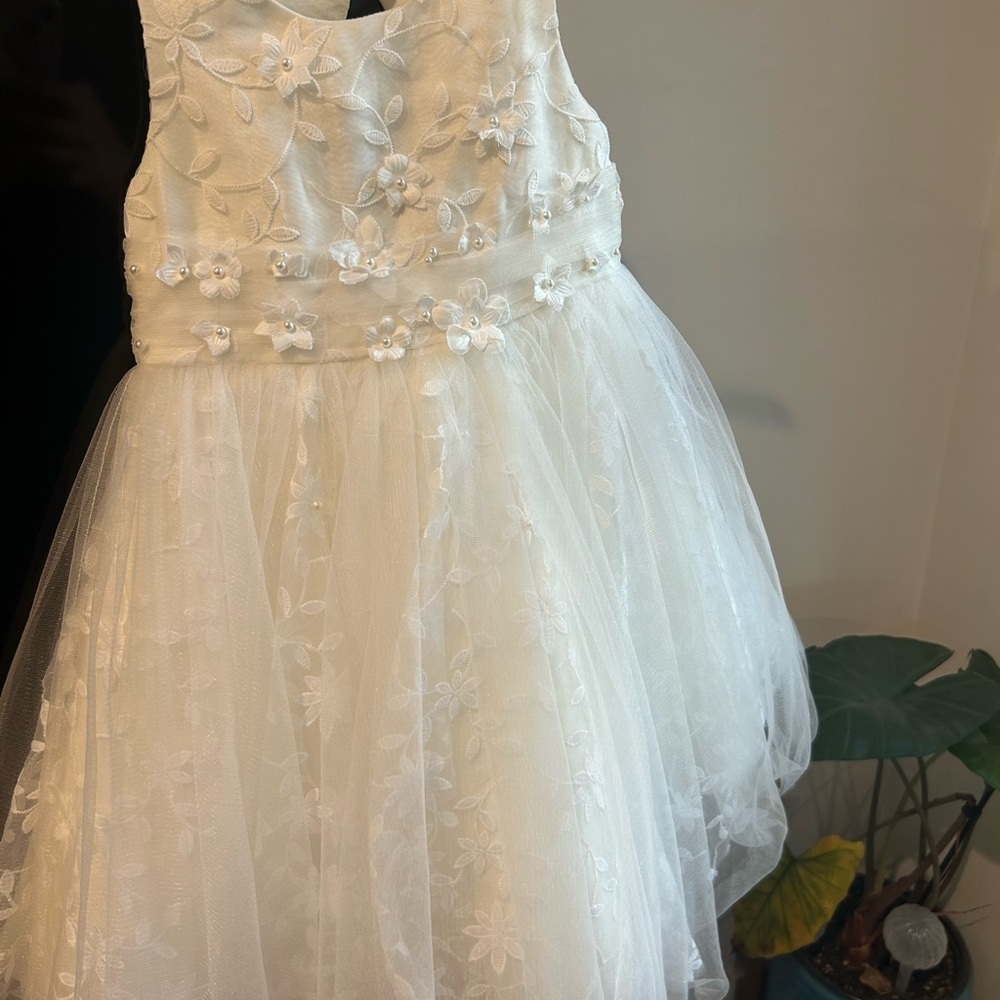 Elegant White Flower Girl Dress, BHLDN - Picture 2 of 6
